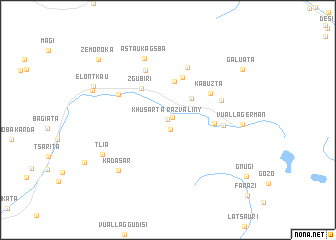 map of Razvaliny Khusarta